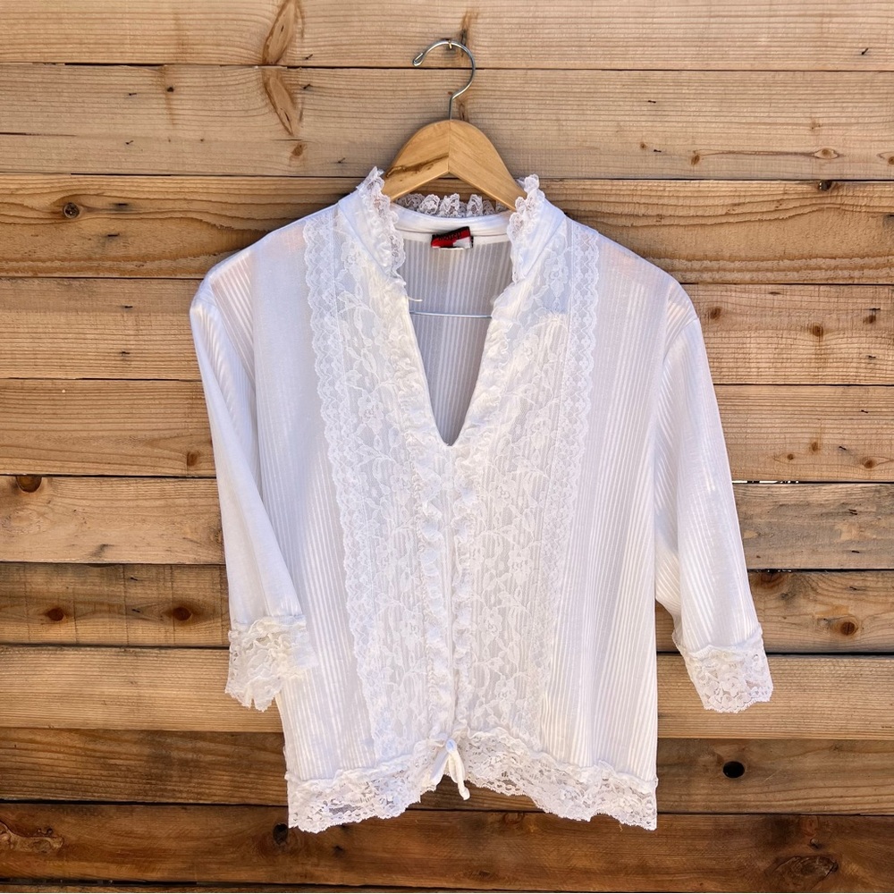 Vintage 1980s Lace Blouse